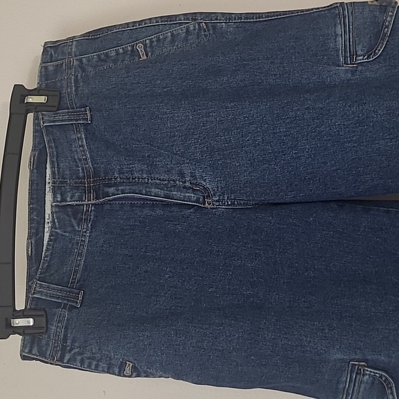 ✨ Duck Head Dark Wash Wide Leg Stretch Jeans Size 10 Vintage Utility Cargo Style - Picture 3 of 9